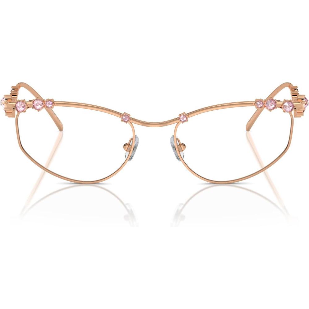 imageSwarovski Womens Sk1015 Cat Eye Prescription Eyewear FramesRose GoldDemo Lens
