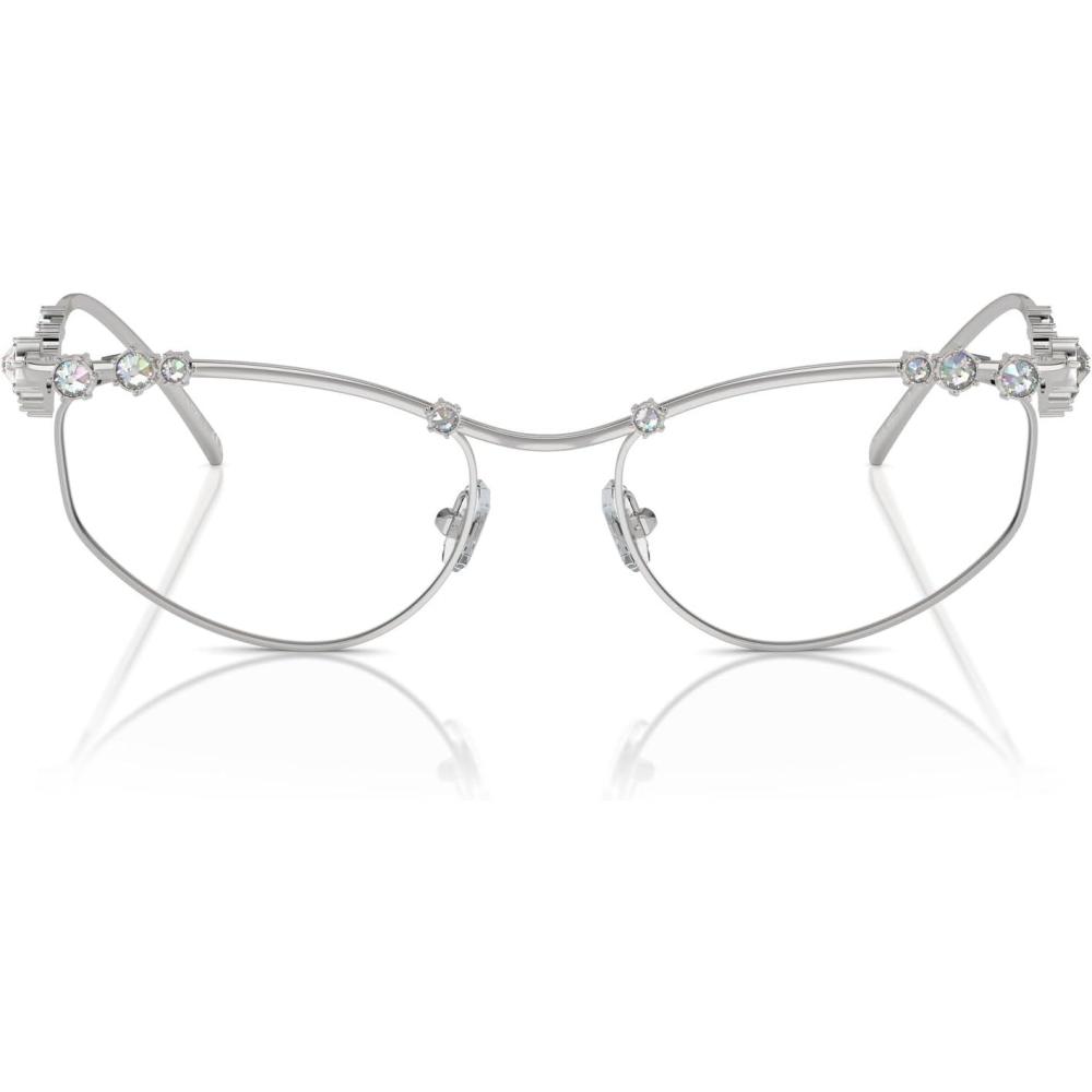 imageSwarovski Womens Sk1015 Cat Eye Prescription Eyewear FramesSilverDemo Lens