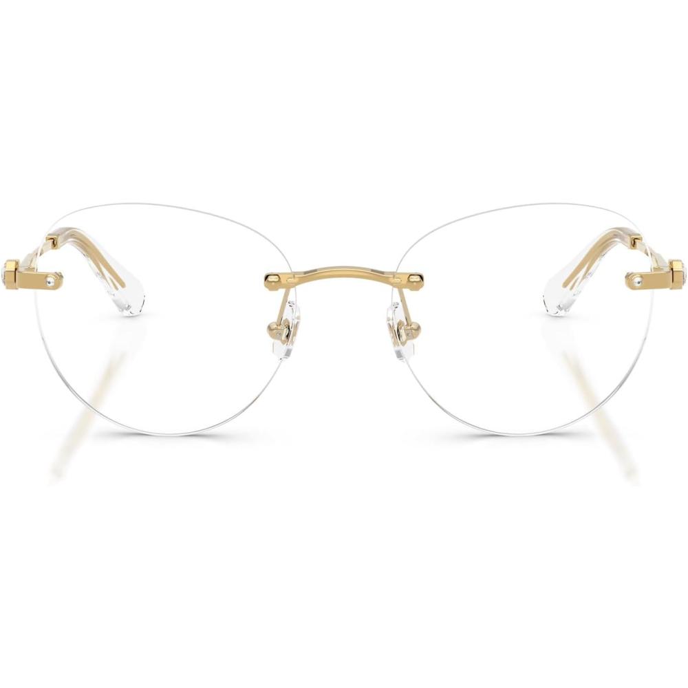 imageSwarovski Womens Sk1021 Round Prescription Eyewear FramesGoldDemo Lens