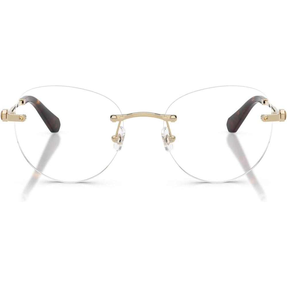 imageSwarovski Womens Sk1021 Round Prescription Eyewear FramesPale GoldDemo Lens