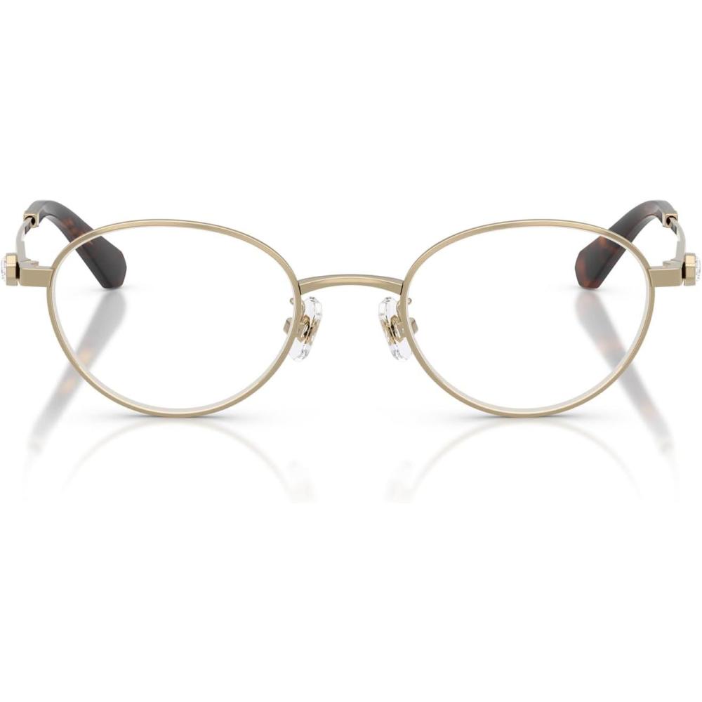 imageSwarovski Womens Sk1028td Round Prescription Eyewear FramesPale GoldDemo Lens
