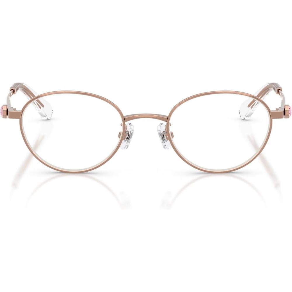 imageSwarovski Womens Sk1028td Round Prescription Eyewear FramesRose GoldDemo Lens