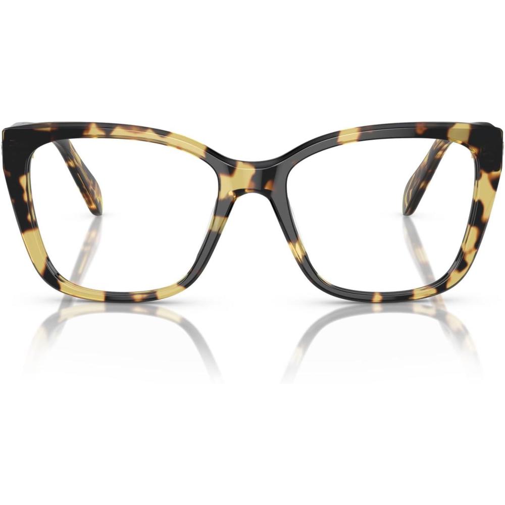 imageSwarovski Womens Sk2008 Square Prescription Eyewear FramesHavana ClearDemo Lens
