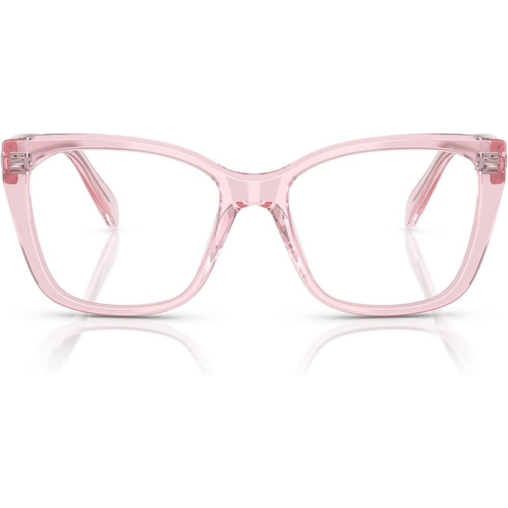 imageSwarovski Womens Sk2008 Square Prescription Eyewear FramesTransparent PinkDemo Lens