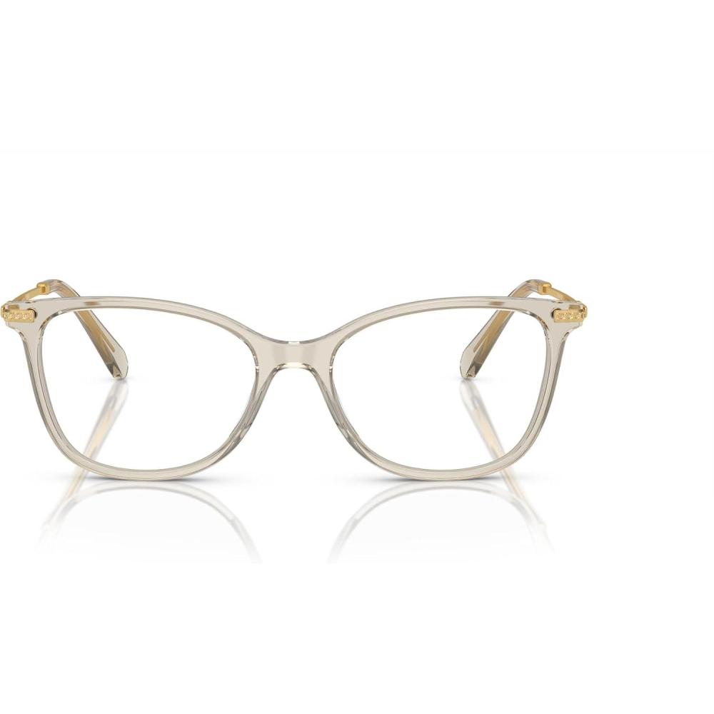 imageSwarovski Womens Sk2010 Square Prescription Eyewear FramesBeige TransparentDemo Lens