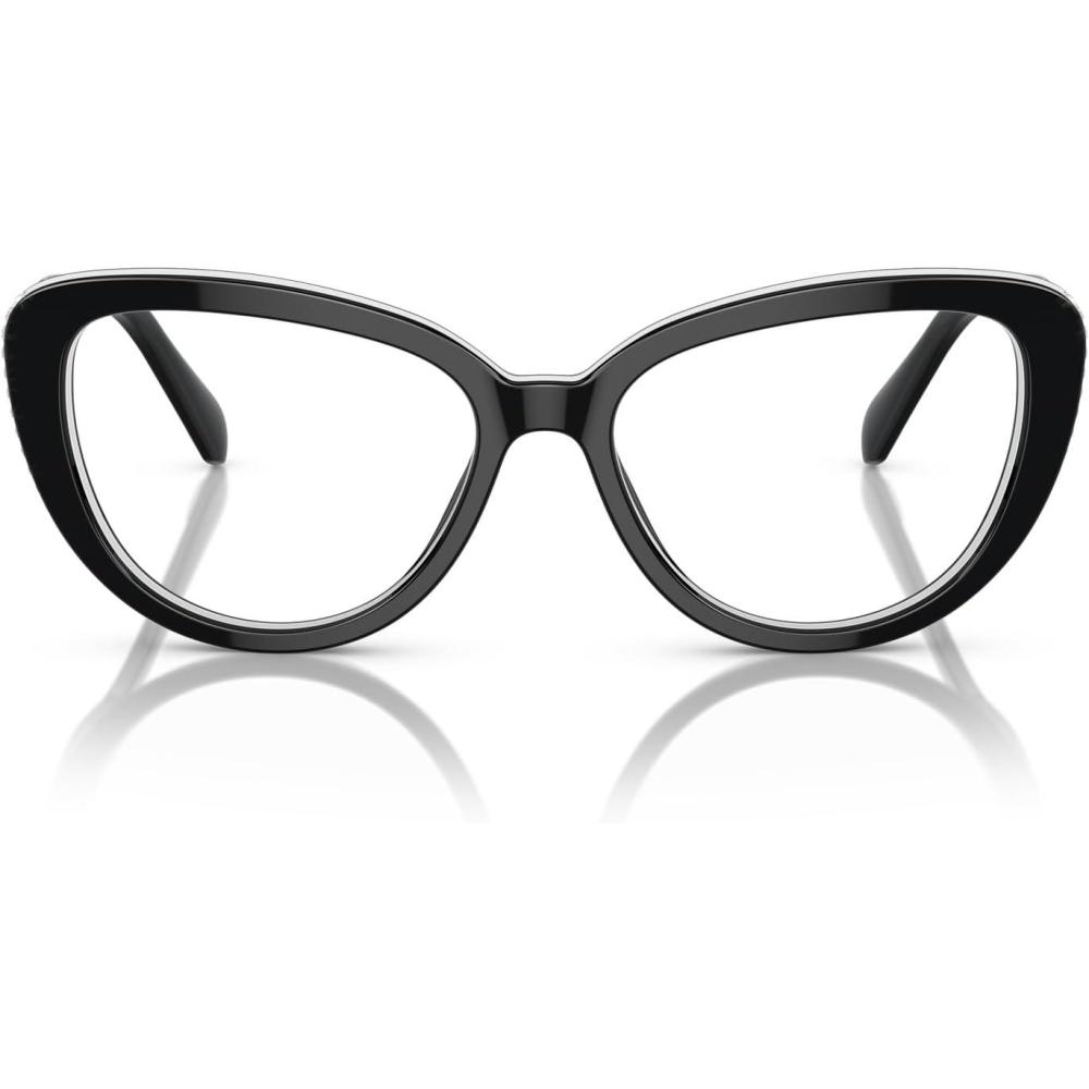 imageSwarovski Womens Sk2014 Cat Eye Prescription Eyewear FramesBlackWhiteDemo Lens