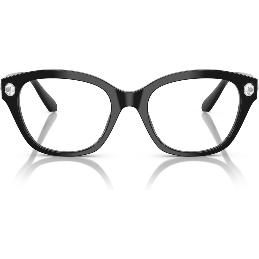 imageSwarovski Womens Sk2038 Square Prescription Eyewear FramesBlackDemo Lens