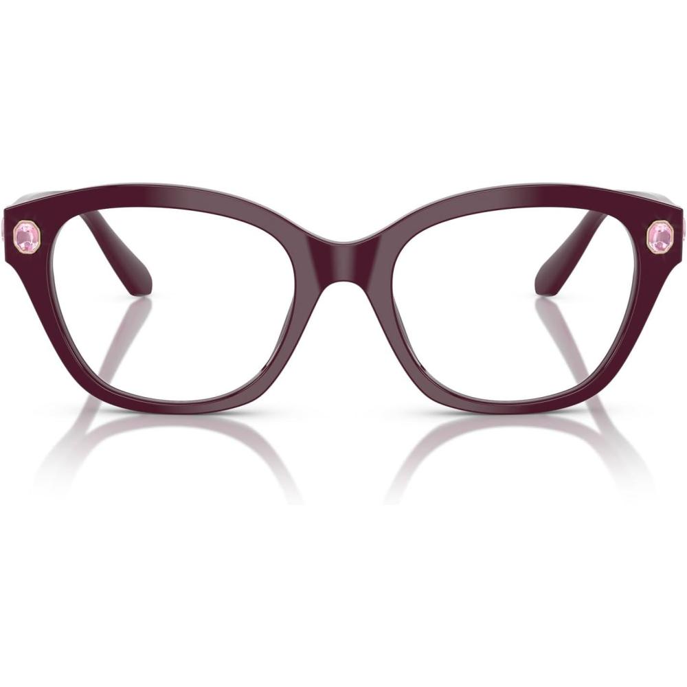 imageSwarovski Womens Sk2038 Square Prescription Eyewear FramesBurgundyDemo Lens