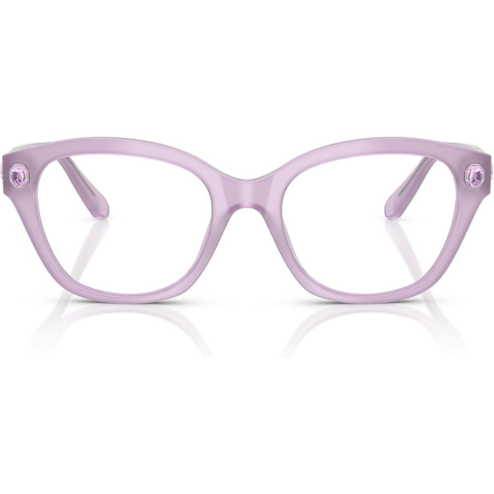 imageSwarovski Womens Sk2038 Square Prescription Eyewear FramesMilky LilacDemo Lens