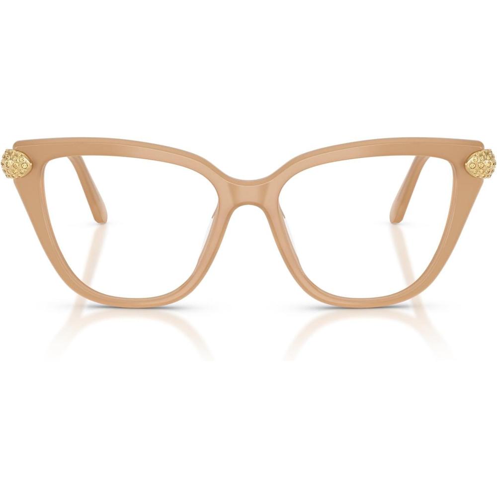 imageSwarovski Womens Sk2045f Low Bridge Fit Cat Eye Prescription Eyewear FramesMilky BeigeDemo Lens