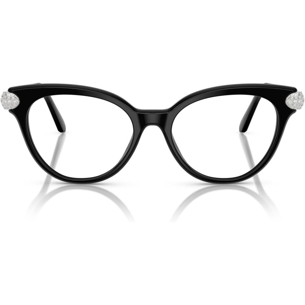 imageSwarovski Womens Sk2046 Round Prescription Eyewear FramesBlackDemo Lens