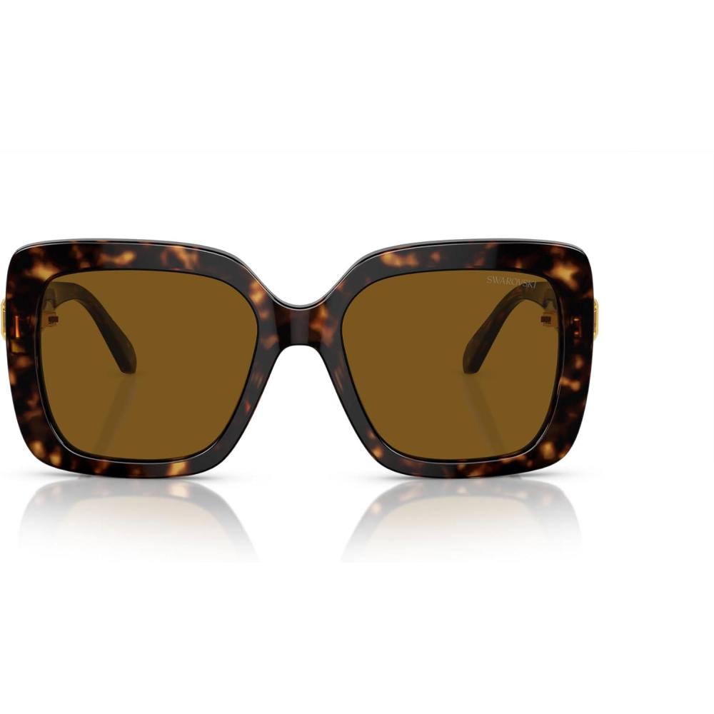 imageSwarovski Womens Sk6001 Square SunglassesHavanaPolarized Brown
