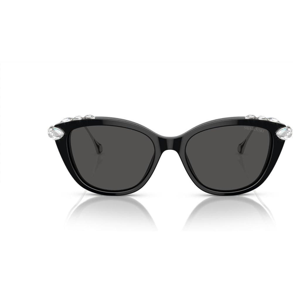 imageSwarovski Womens Sk6010 Cat Eye SunglassesBlackDark Grey