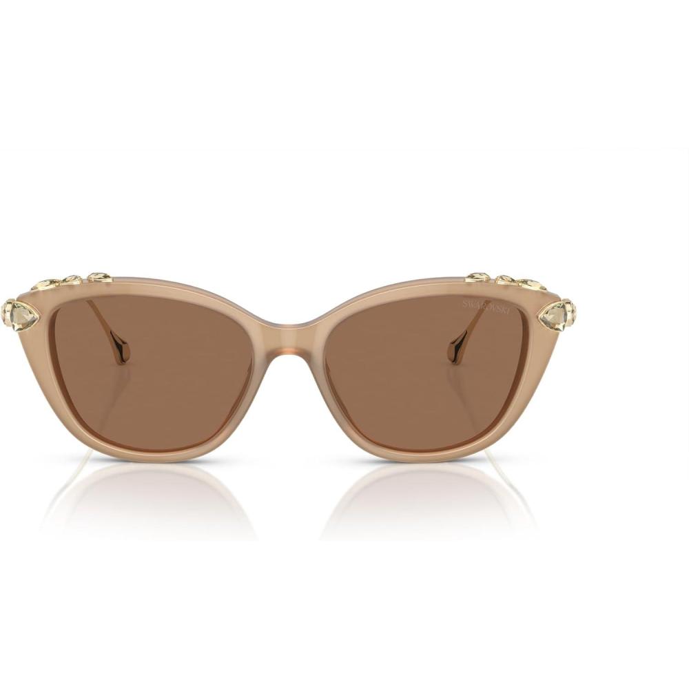 imageSwarovski Womens Sk6010 Cat Eye SunglassesOpal BeigeBronze