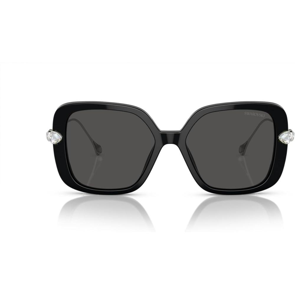 imageSwarovski Womens Sk6011 Square SunglassesBlackDark Grey