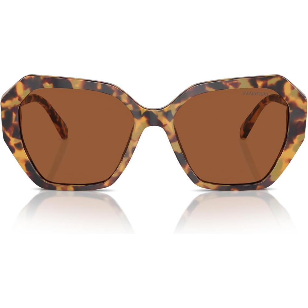 imageSwarovski Womens Sk6017 Butterfly SunglassesDark HavanaDark Brown