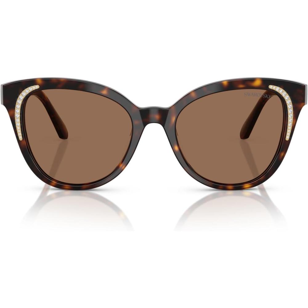 imageSwarovski Womens Sk6031 Butterfly SunglassesDark HavanaDark Brown