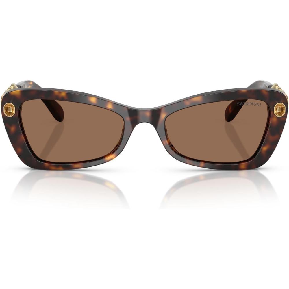 imageSwarovski Womens Sk6033 Butterfly SunglassesHavanaDark Brown