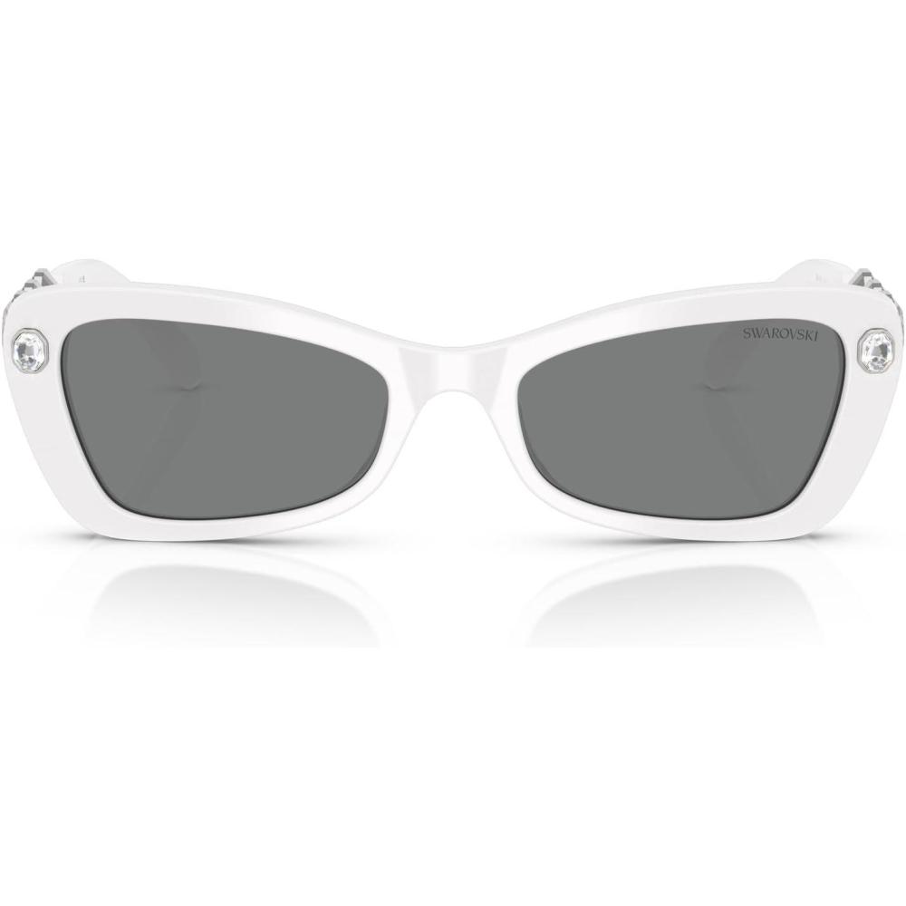 imageSwarovski Womens Sk6033 Butterfly SunglassesWhiteDark Grey