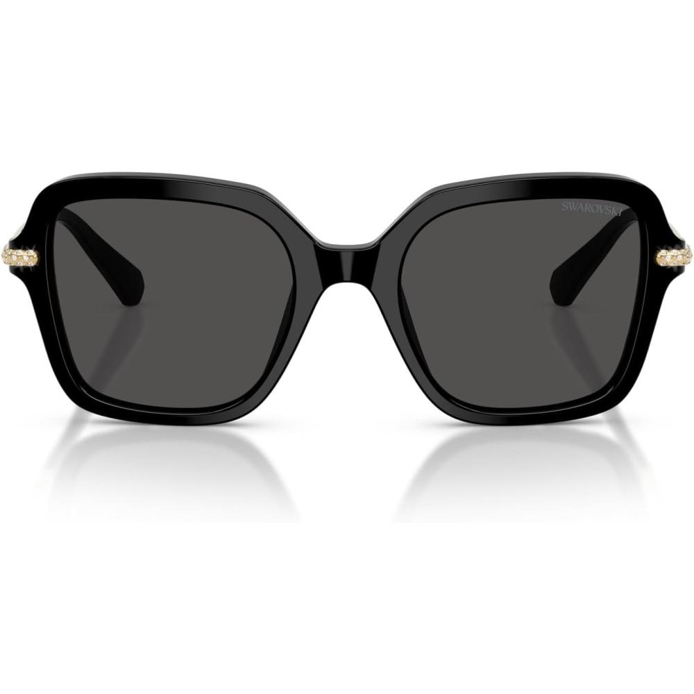 imageSwarovski Womens Sk6040 Square SunglassesBlackDark Grey