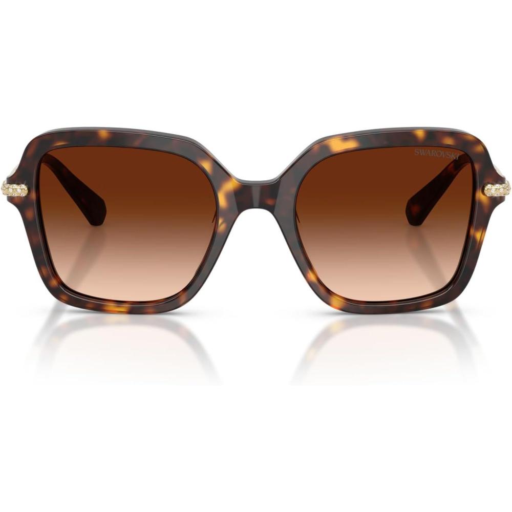 imageSwarovski Womens Sk6040 Square SunglassesHavanaGradient Brown
