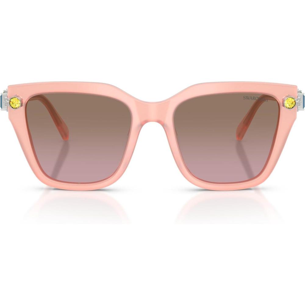 imageSwarovski Womens Sk6041 Square SunglassesMilky PinkGradient Brown Gradient Pink