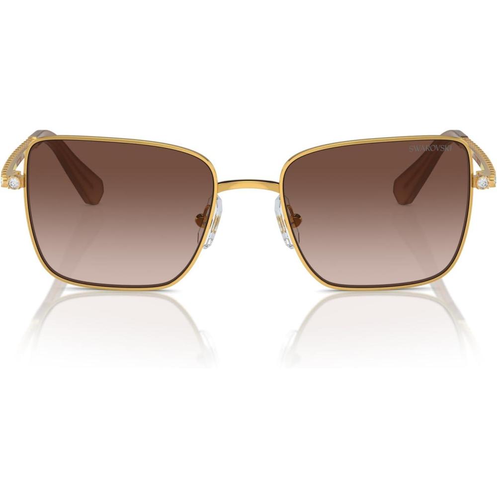 imageSwarovski Womens Sk7015 Square SunglassesBlackDark Grey