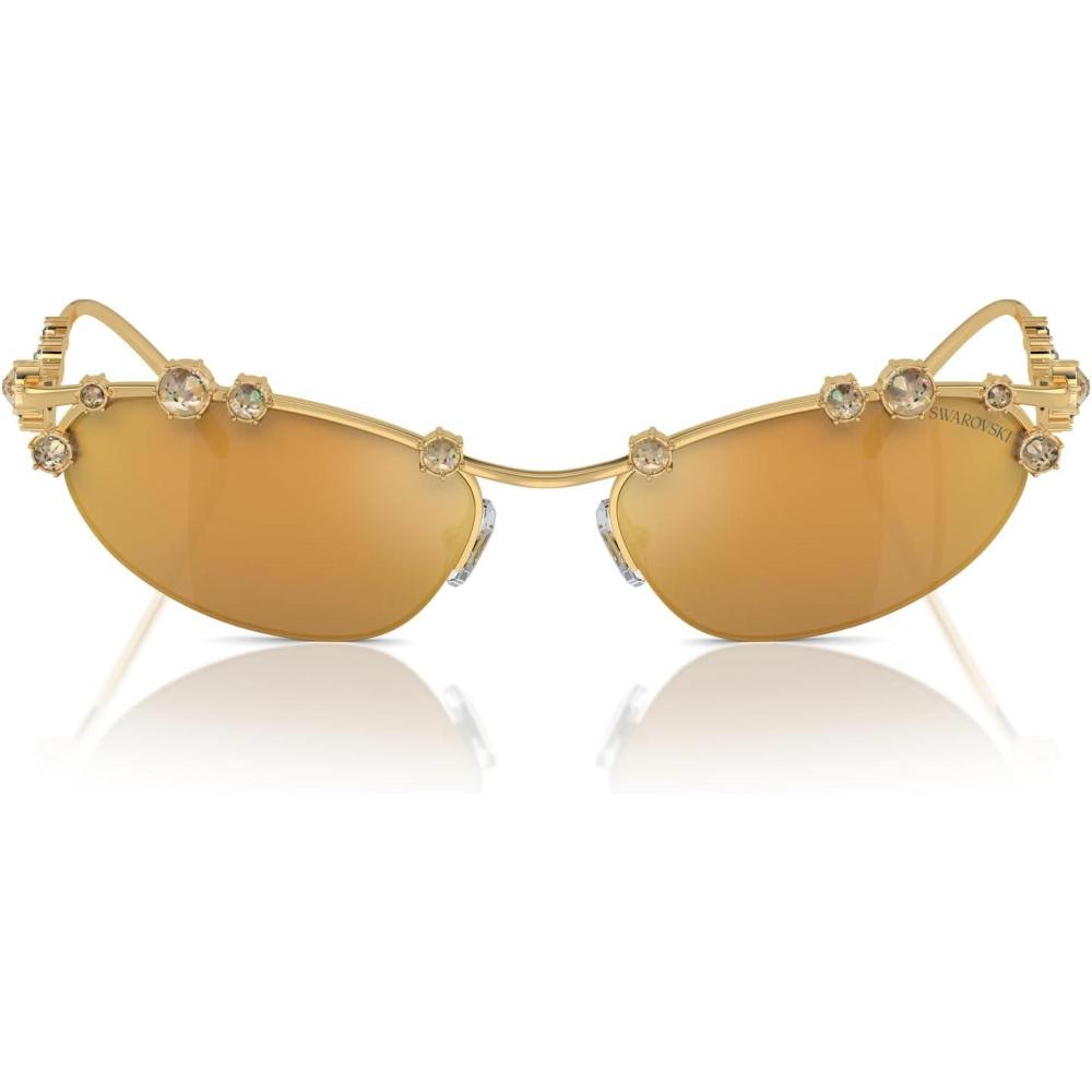 imageSwarovski Womens Sk7016 Cat Eye SunglassesBlackDark Grey