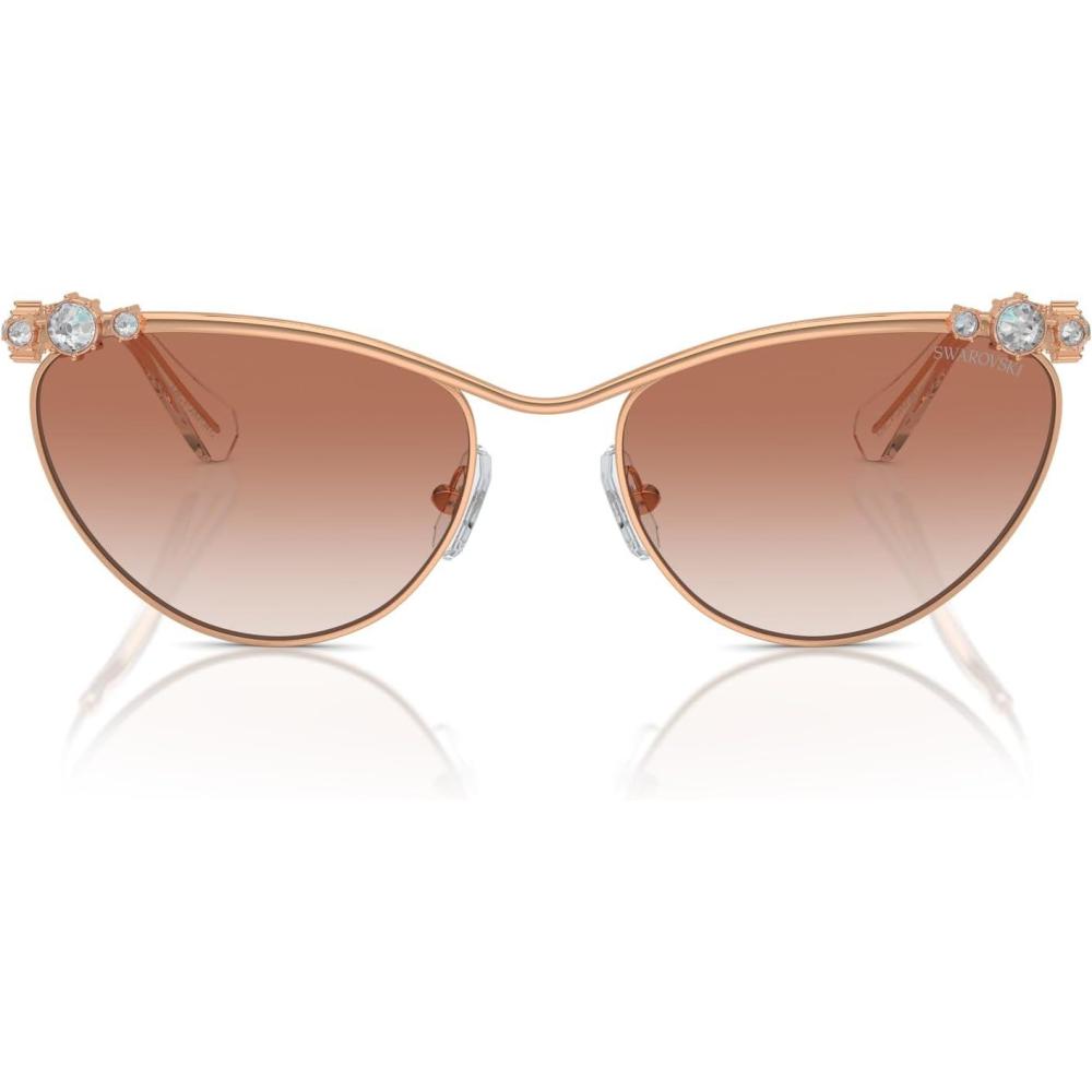 imageSwarovski Womens Sk7017 Cat Eye SunglassesMilky PinkPink Mirrored Pink