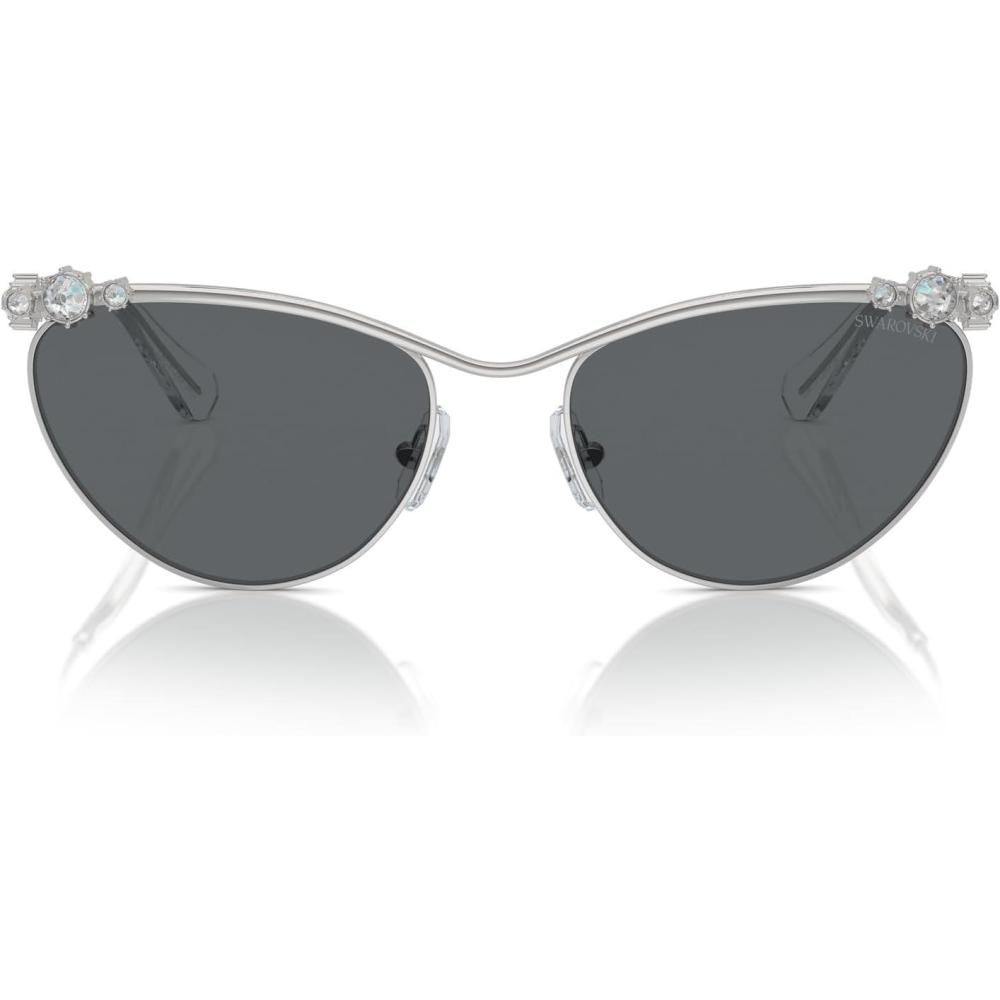 imageSwarovski Womens Sk7017 Cat Eye SunglassesWhiteDark Grey
