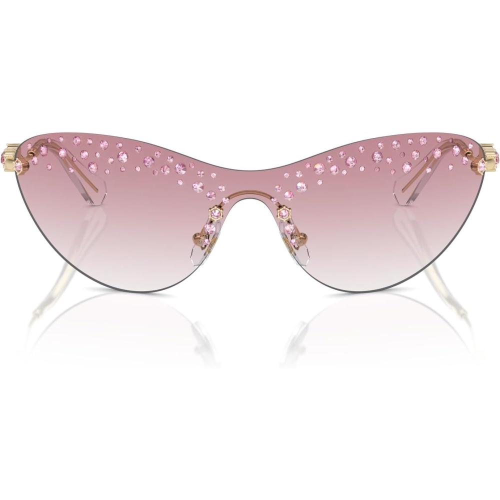 imageSwarovski Womens Sk7023 Rectangular SunglassesSilverDark Grey