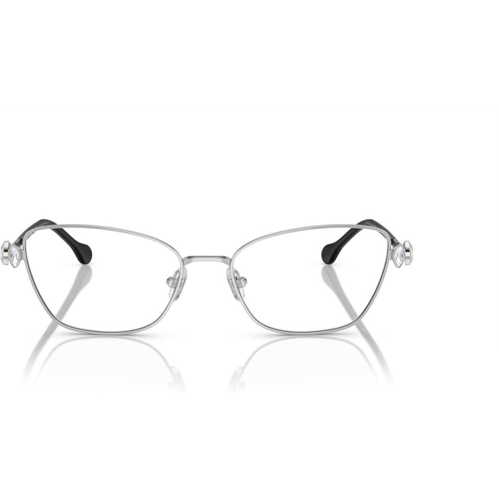 imageSwarovski womens Sk1006 Square Prescription Eyewear FramesSilverBlackDemo Lens
