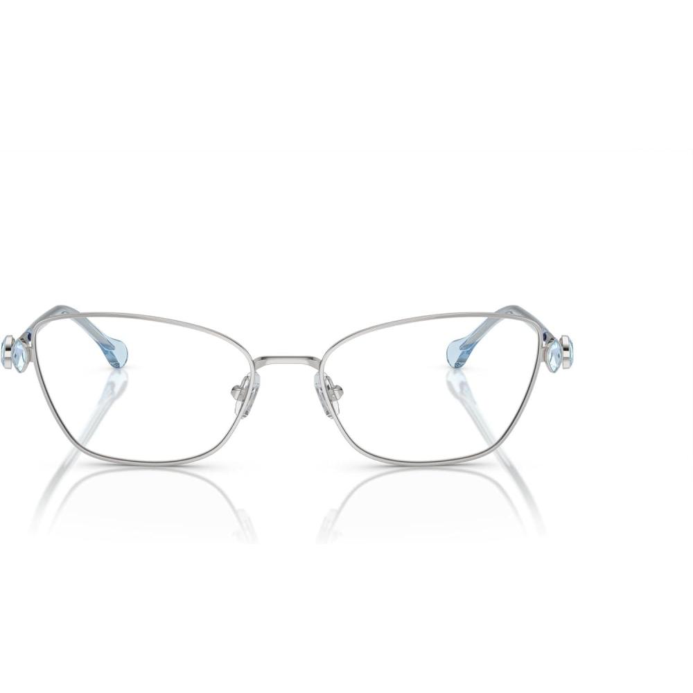 imageSwarovski womens Sk1006 Square Prescription Eyewear FramesSilverBlueDemo Lens