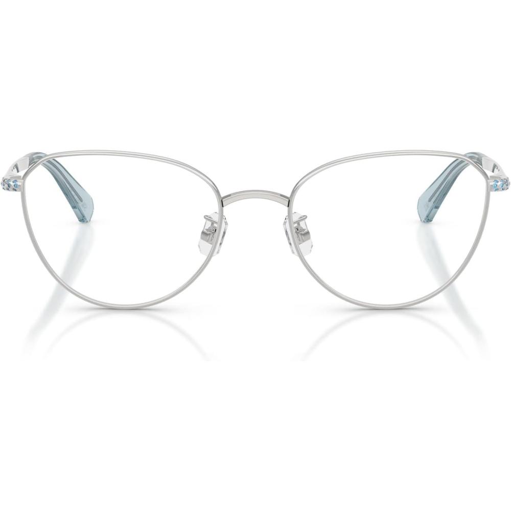 imageSwarovski womens Sk1029d Round Prescription Eyewear FramesSilverDemo Lens