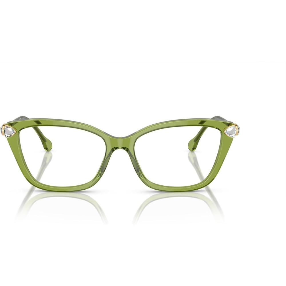 imageSwarovski womens Sk2011 Cat Eye Prescription Eyewear FramesTransparent GreenDemo Lens