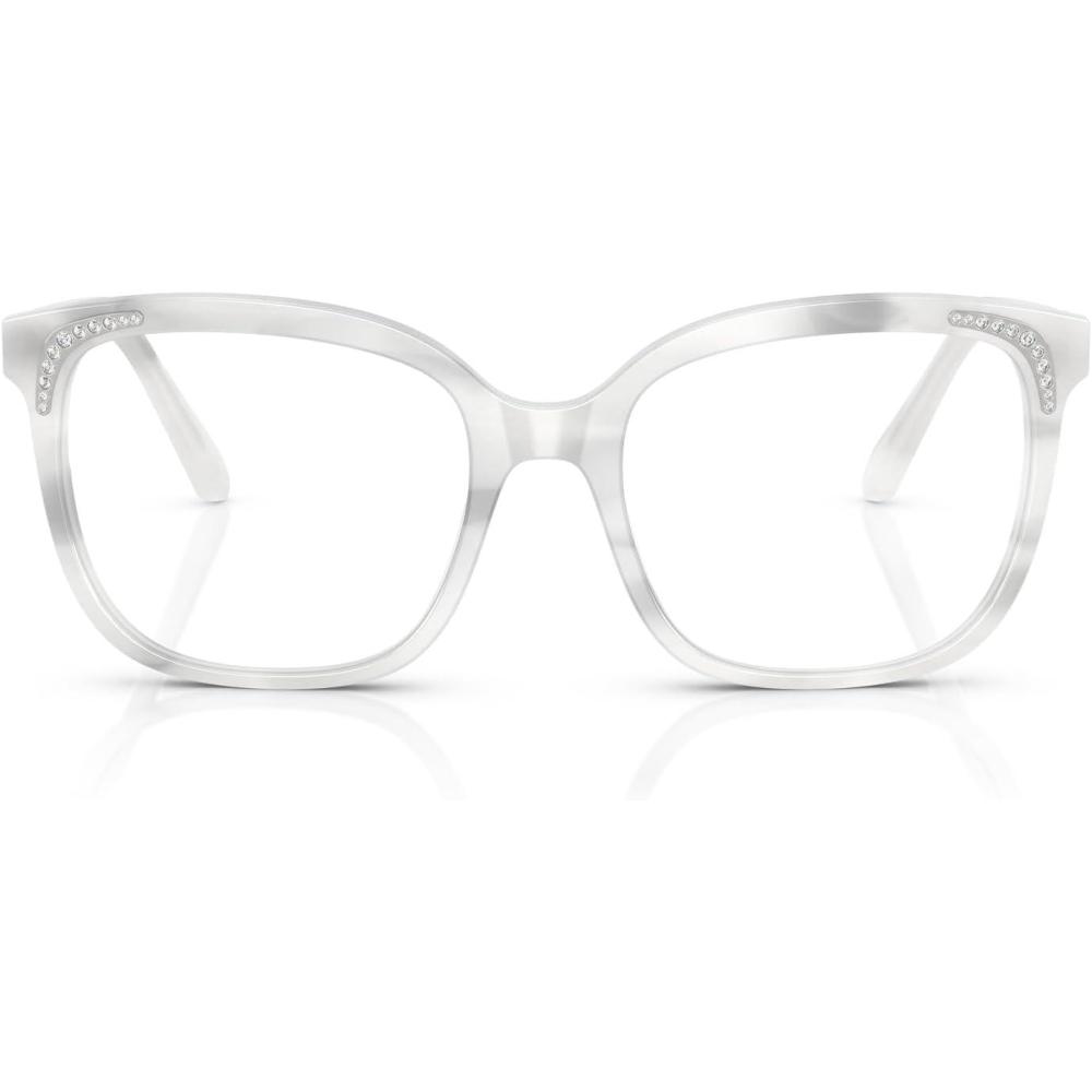imageSwarovski womens Sk2033 Butterfly Prescription Eyewear FramesStripe WhiteDemo Lens