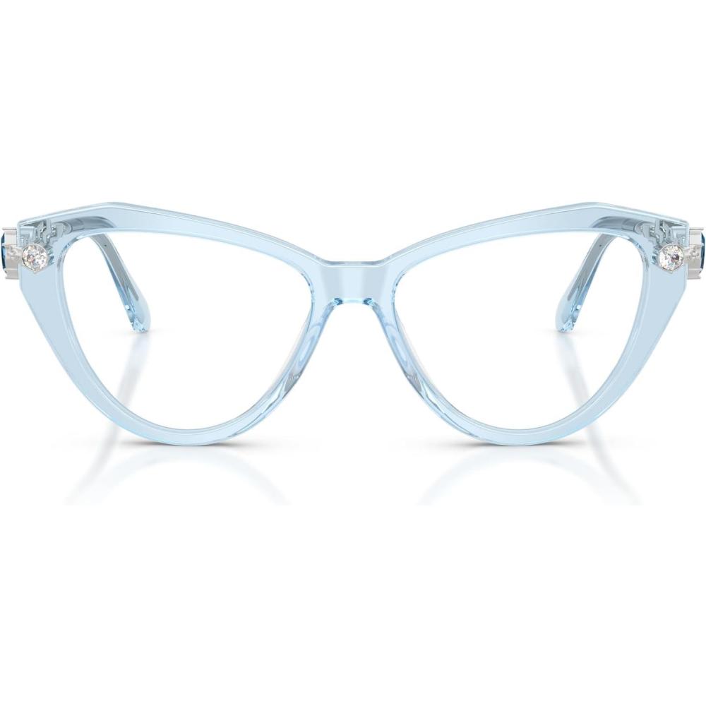 imageSwarovski womens Sk2047 Cat Eye Prescription Eyewear FramesTransparent Light BlueDemo Lens