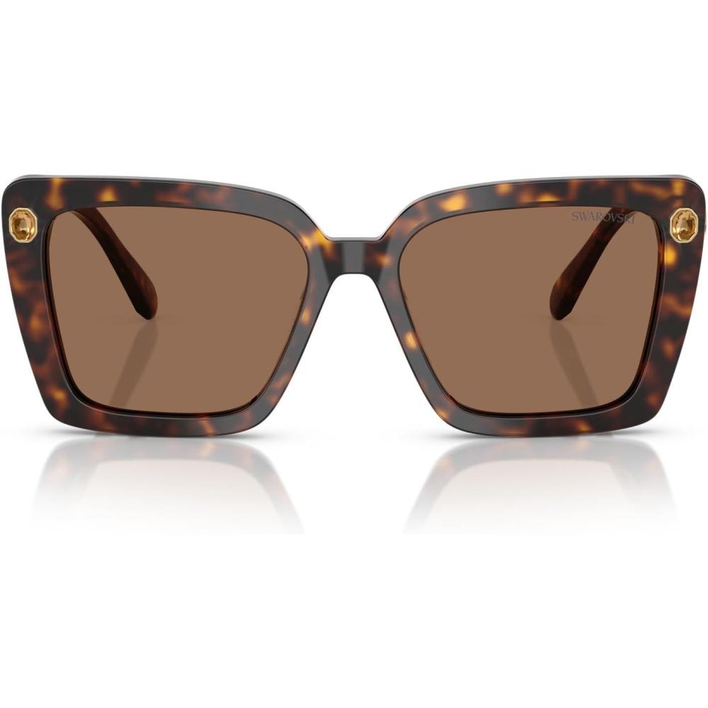 imageSwarovski womens Sk6032 Square SunglassesHavanaDark Brown