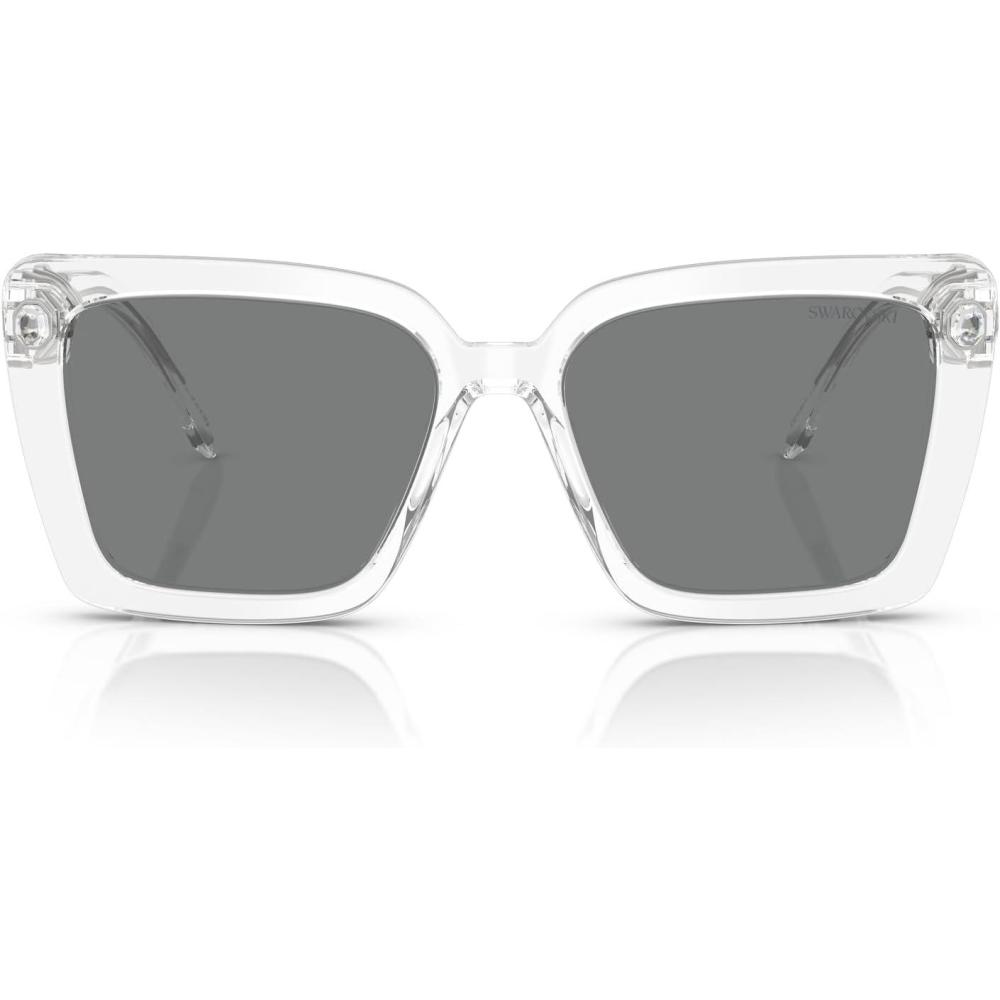 imageSwarovski womens Sk6032 Square SunglassesTransparentDark Grey