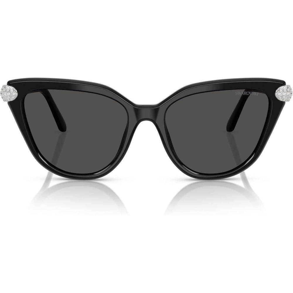 imageSwarovski womens Sk6039 Cat Eye SunglassesBlackDark Grey