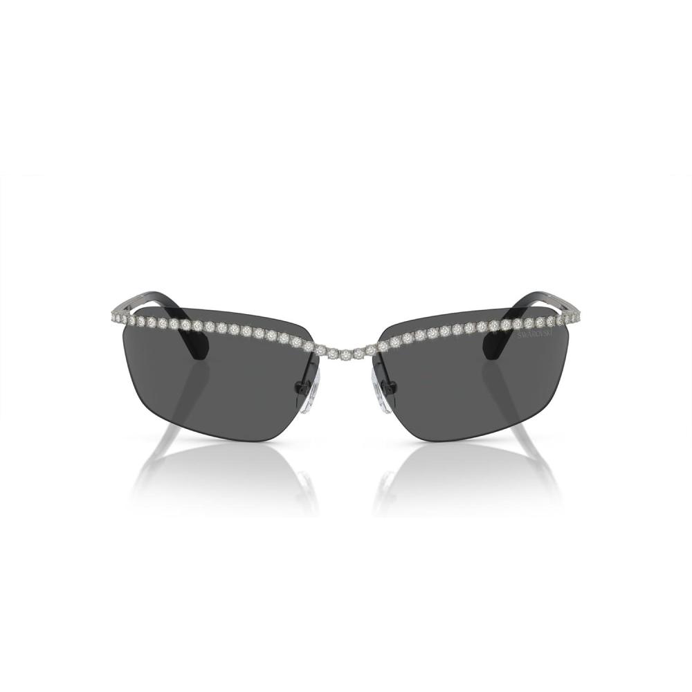 imageSwarovski womens Sk7001 Rectangular SunglassesGunmetalDark Grey