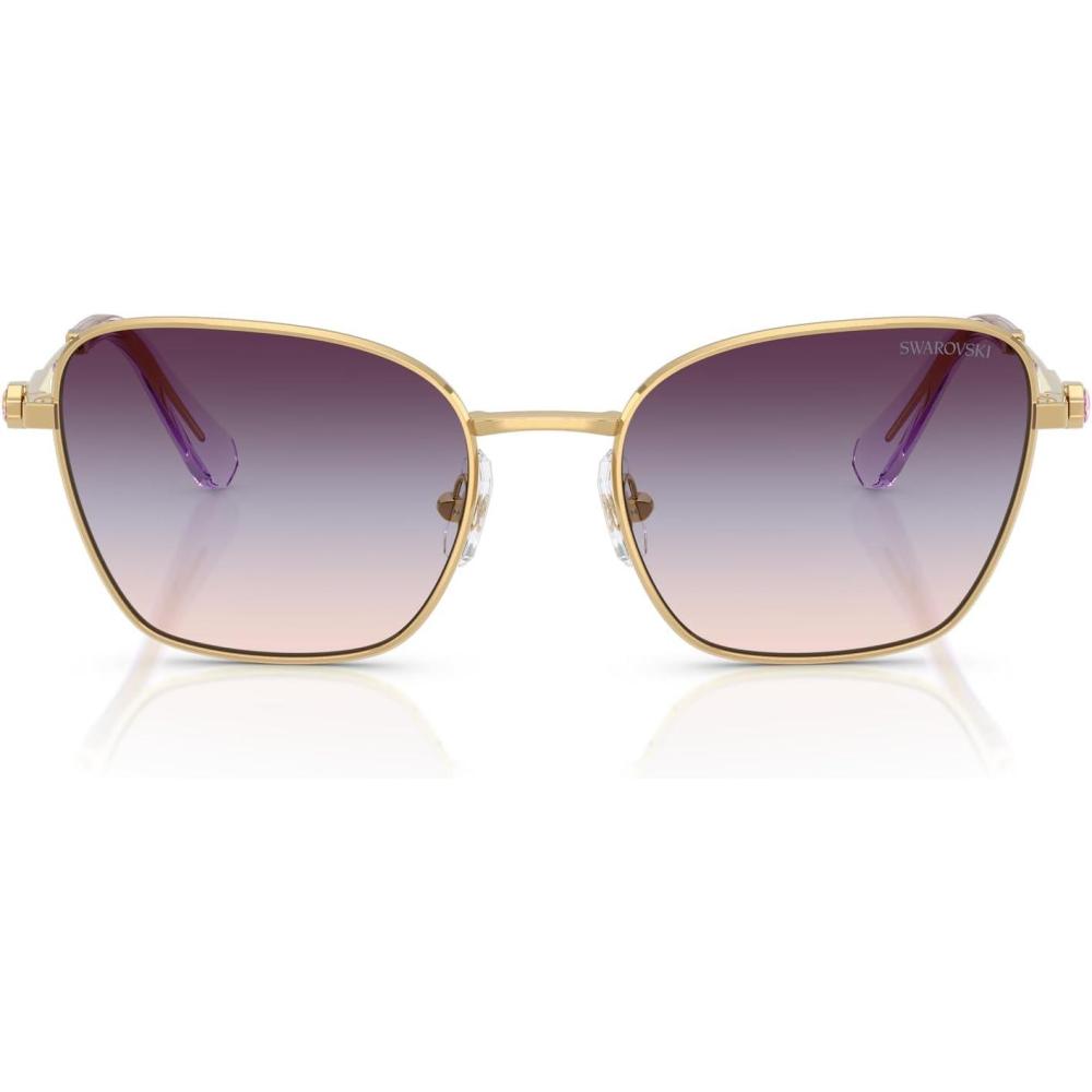imageSwarovski womens Sk7029 Aviator SunglassesGoldTri Grad BrownBlueViolet