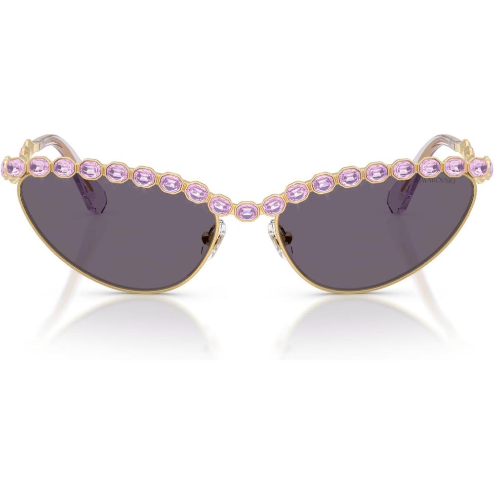 imageSwarovski womens Sk7030 Cat Eye SunglassesGoldViolet