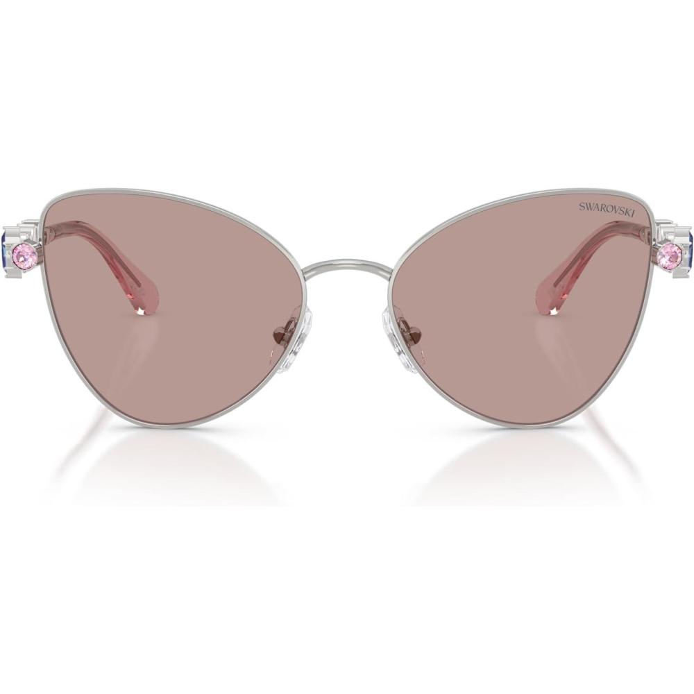 imageSwarovski womens Sk7034 Butterfly SunglassesSilverLight Purple Brown