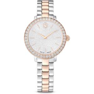 Swarovski Watch, Swiss Made, Metal Bracelet, Silver Tone, Rose Gold-Tone Finish