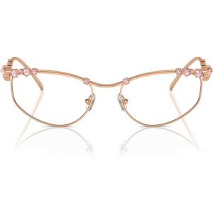 Swarovski Women’s Sk1015 Cat Eye Prescription Eyewear Frames(Rose Gold/Demo Lens)