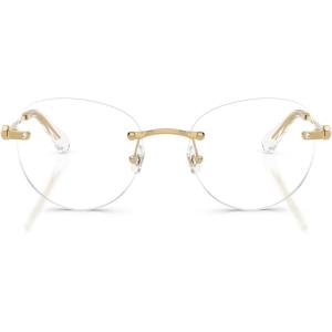 Swarovski Womens Sk1021 Round Prescription Eyewear Frames(Gold/Demo Lens)
