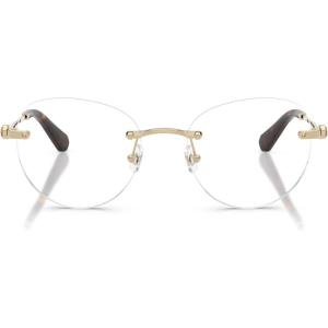 Swarovski Womens Sk1021 Round Prescription Eyewear Frames(Pale Gold/Demo Lens)