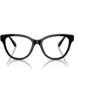 Swarovski Women’s Sk2004 Round Prescription Eyewear Frames(Black/Demo Lens)