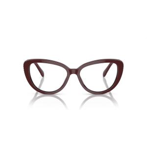 Swarovski Women’s Sk2014 Cat Eye Prescription Eyewear Frames(Burgundy/Demo Lens)